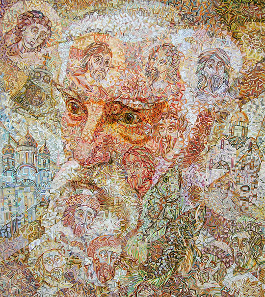 «Св. апостол Андрій». 2010. Полотно, мозаїчний кольоропис